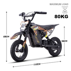 MotoTec 36V 300W HP122E Electric Dirt Bike Orange