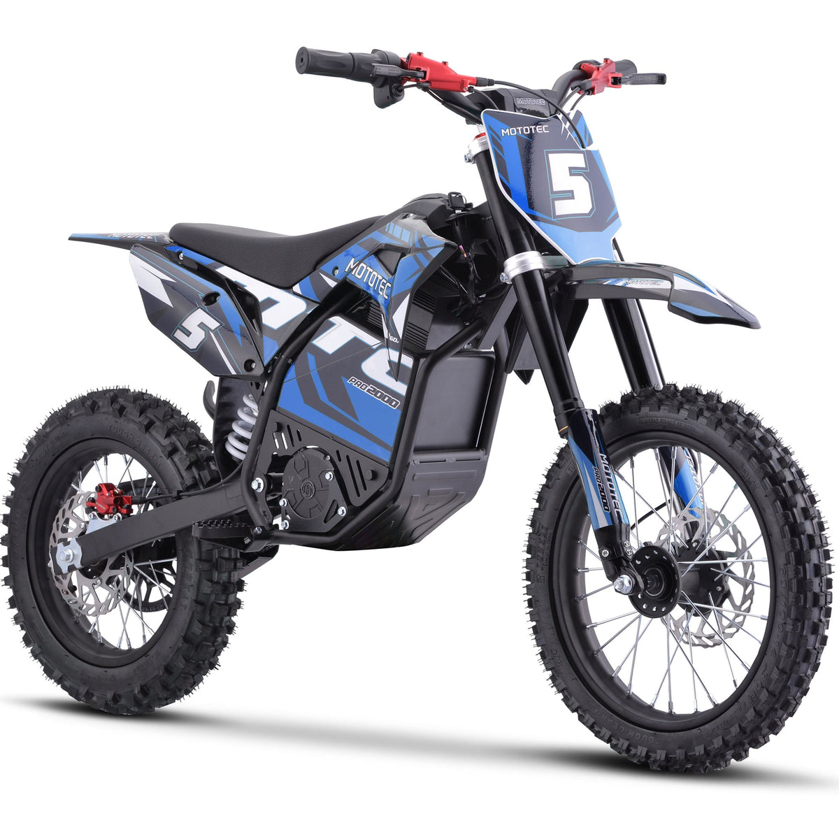 MotoTec Pro 60V 2000W Electric Dirt Bike Blue